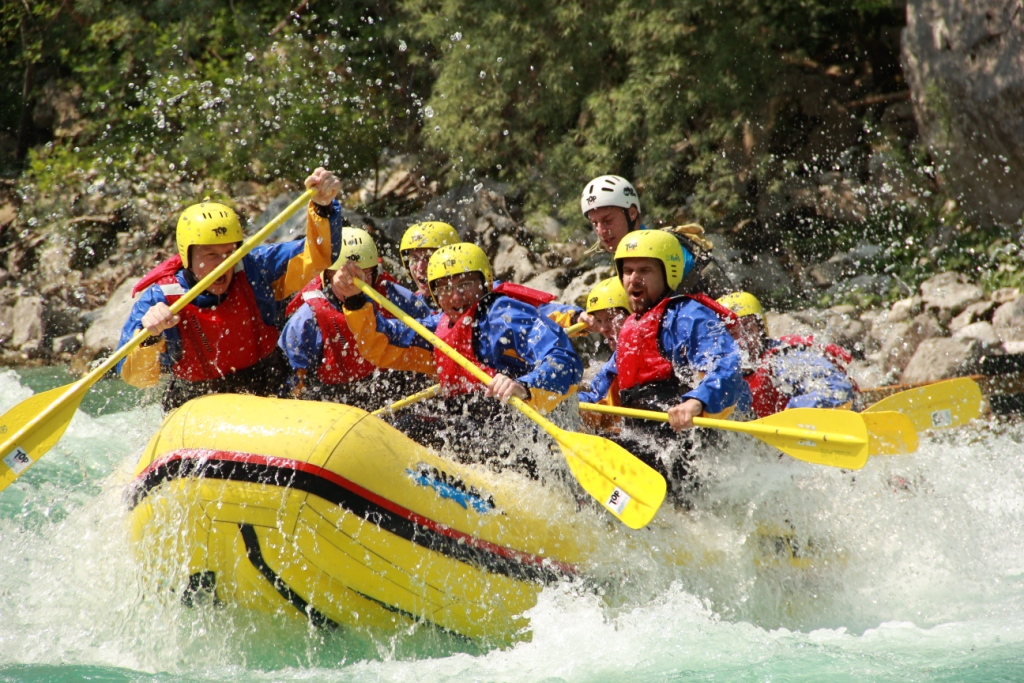 rafting soča